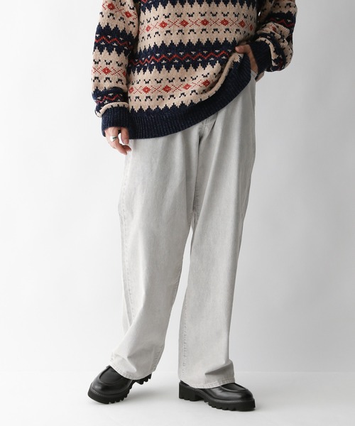 RAGEBLUE(レイジブルー)の「コーデュロイ/ワイドストレートバギーパンツ5P(スラックス・メンズ・ライトグレー/ブラウン/ダークグレー・SMALL/MEDIUM/LARGE)」の12枚目の写真