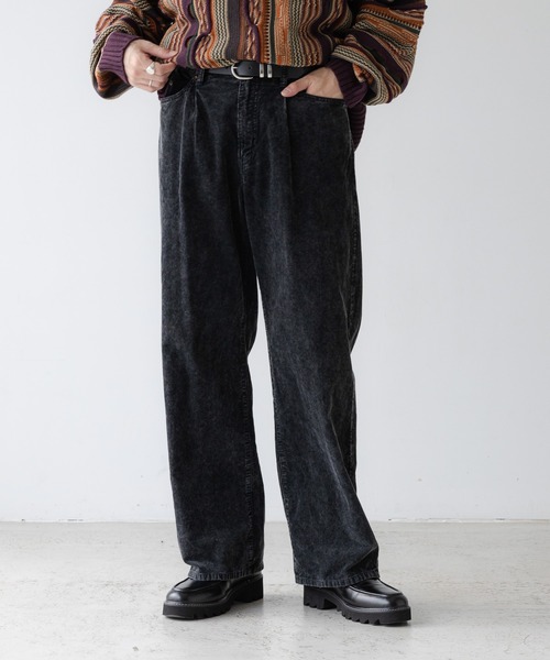 セール】コーデュロイ/ワイドストレートバギーパンツ5P（スラックス