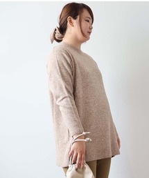 【LL～6L 大きいサイズ】【WEB/一部店舗限定】モックネックニットチュニック
