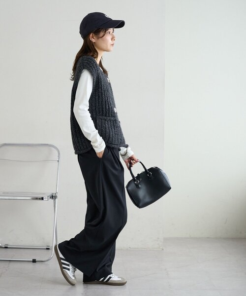 セール】【新色追加!/WEB限定】ポケット付ビッグボタンベスト（ベスト