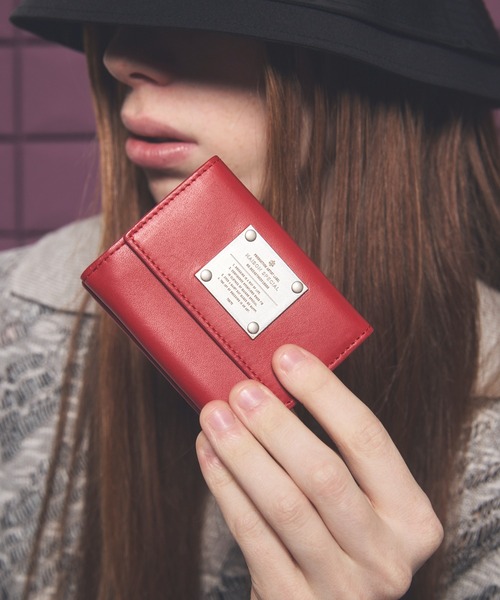 UNISEX》Metal Plate Trifold Wallet/メタルプレート三つ折り
