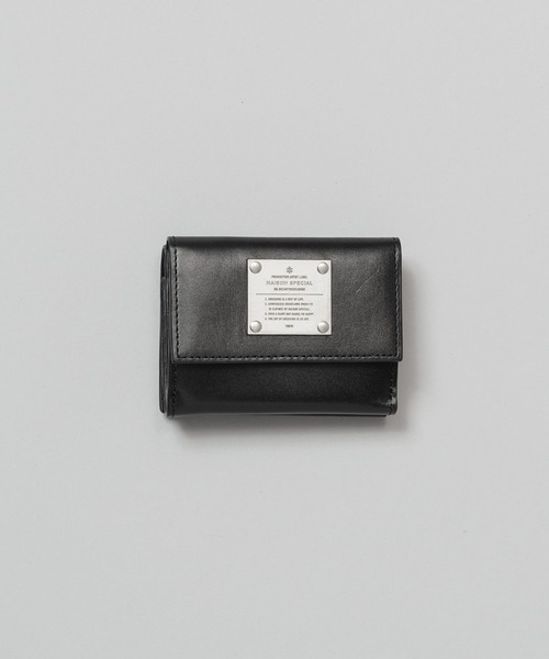 UNISEX》Metal Plate Trifold Wallet/メタルプレート三つ折り