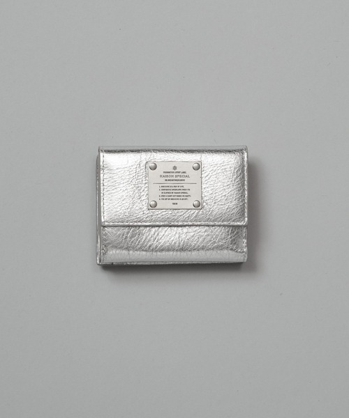 UNISEX》Metal Plate Trifold Wallet/メタルプレート三つ折り
