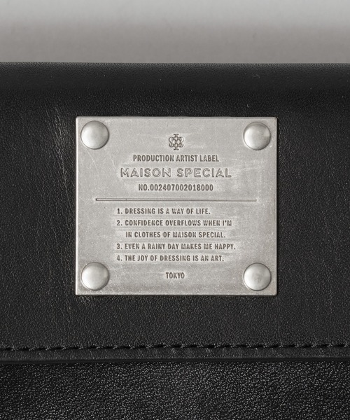 UNISEX》Metal Plate Trifold Wallet/メタルプレート三つ折り