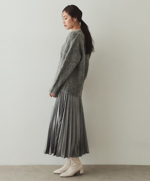 セール】アルパカ混Vネックニット【洗える】（ニット/セーター