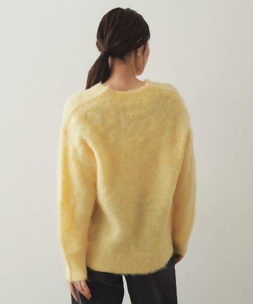 セール】アルパカ混Vネックニット【洗える】（ニット/セーター