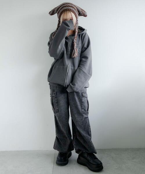 WEGO（ウィゴー）の「WEGO/ローゲージボーダーネコミミニットキャップ（ニットキャップ/ビーニー・レディース・グレー系その他5/ブラウン系その他5/ホワイト系その他5/レッド系その他5・FREE）」の13枚目の写真