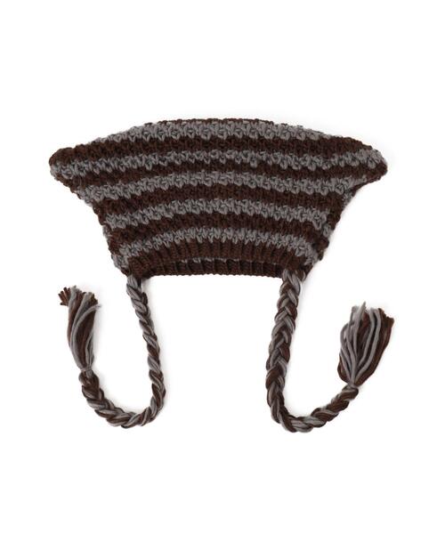 WEGO（ウィゴー）の「WEGO/ローゲージボーダーネコミミニットキャップ（ニットキャップ/ビーニー・レディース・グレー系その他5/ブラウン系その他5/ホワイト系その他5/レッド系その他5・FREE）」の17枚目の写真