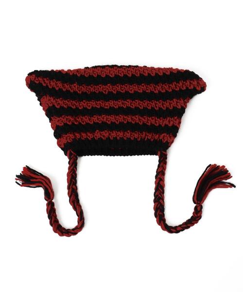 WEGO（ウィゴー）の「WEGO/ローゲージボーダーネコミミニットキャップ（ニットキャップ/ビーニー・レディース・グレー系その他5/ブラウン系その他5/ホワイト系その他5/レッド系その他5・FREE）」の18枚目の写真