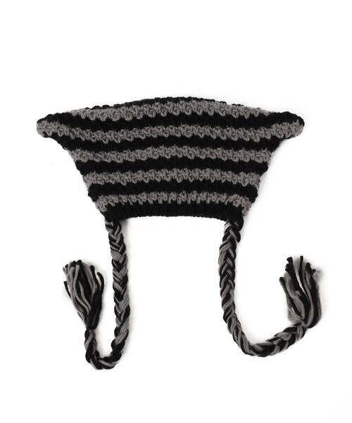 WEGO（ウィゴー）の「WEGO/ローゲージボーダーネコミミニットキャップ（ニットキャップ/ビーニー・レディース・グレー系その他5/ブラウン系その他5/ホワイト系その他5/レッド系その他5・FREE）」の19枚目の写真