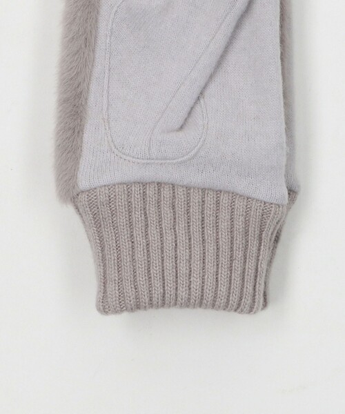 BEAUTY&YOUTH UNITED ARROWS（ビューティーアンドユースユナイテッドアローズ）の「フェイクファー ジャージー グローブ（手袋・レディース・ライトグレー/ブラック・FREE）」の10枚目の写真