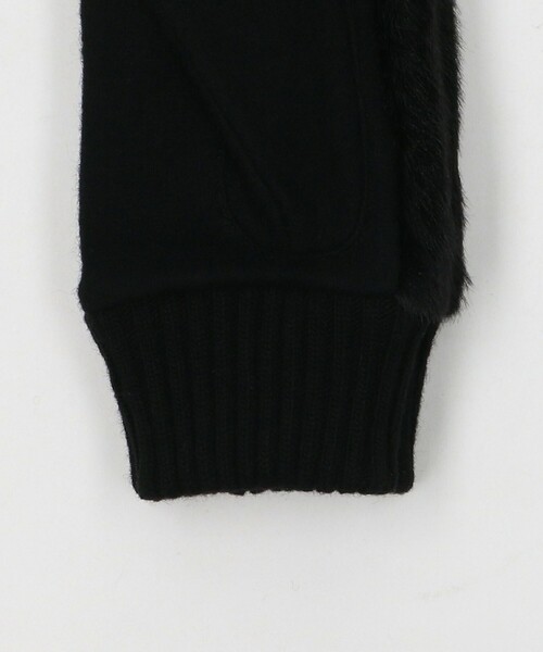 BEAUTY&YOUTH UNITED ARROWS（ビューティーアンドユースユナイテッドアローズ）の「フェイクファー ジャージー グローブ（手袋・レディース・ライトグレー/ブラック・FREE）」の13枚目の写真
