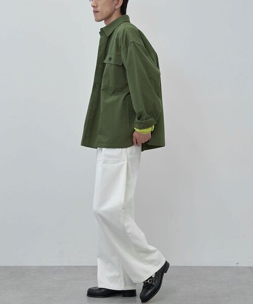 セール】【ユニセックス】ホワイトデニムベイカーパンツツ