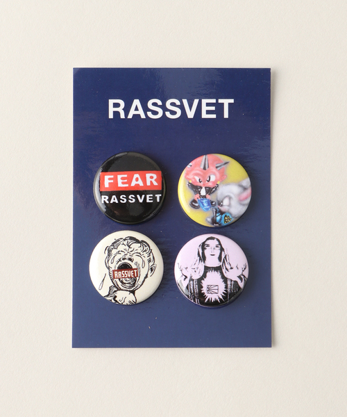 セール】【RASSVET/ラスベート】 MEN SET OF 4 PINS PLASTIC