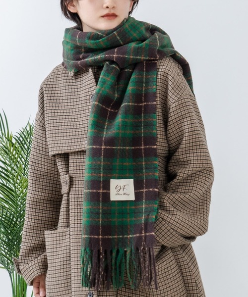 Os -オズ- チェック柄ボリュームマフラー（マフラー）｜Os accessory