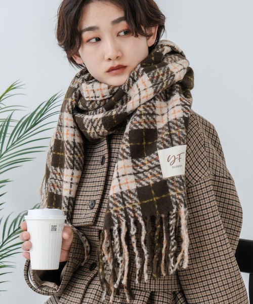 Os -オズ- チェック柄ボリュームマフラー（マフラー）｜Os accessory
