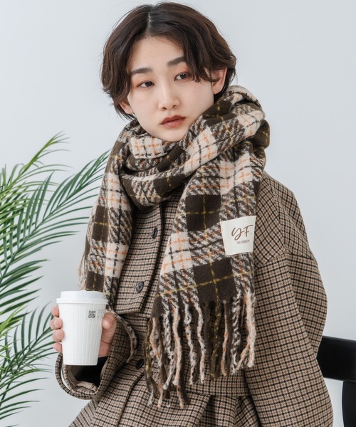 Os -オズ- チェック柄ボリュームマフラー（マフラー）｜Os accessory