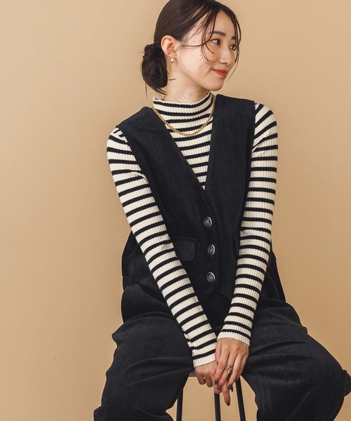 Gready Brilliant（グレディブリリアン）の「後釦リブハイネックニット（ニット/セーター・レディース・レッド/ブラック/ホワイト×ブラック・38）」の11枚目の写真