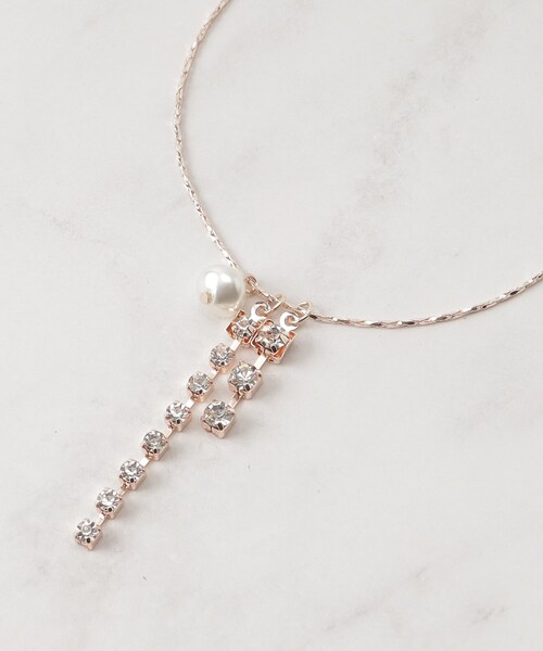 SHOO・LA・RUE（シューラルー）の「◆【2WAY】ダブルビジューネックレス（ネックレス・レディース・シルバー/ゴールド/ピンクゴールド・00）」の3枚目の写真