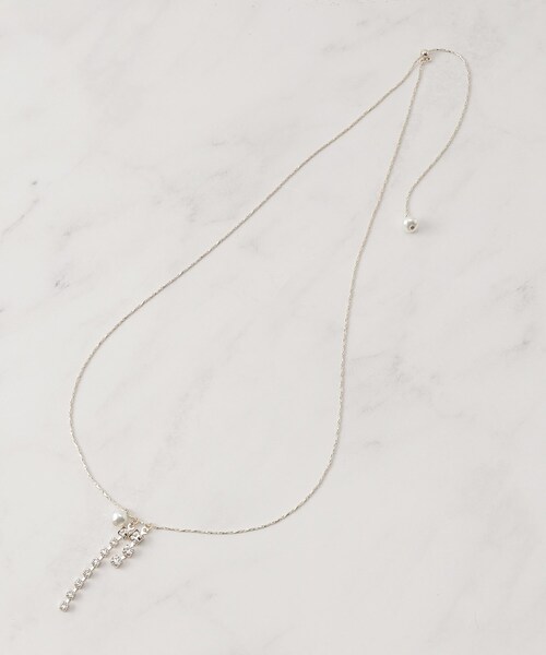 SHOO・LA・RUE（シューラルー）の「◆【2WAY】ダブルビジューネックレス（ネックレス・レディース・シルバー/ゴールド/ピンクゴールド・00）」の4枚目の写真