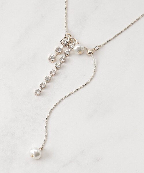 SHOO・LA・RUE（シューラルー）の「◆【2WAY】ダブルビジューネックレス（ネックレス・レディース・シルバー/ゴールド/ピンクゴールド・00）」の6枚目の写真