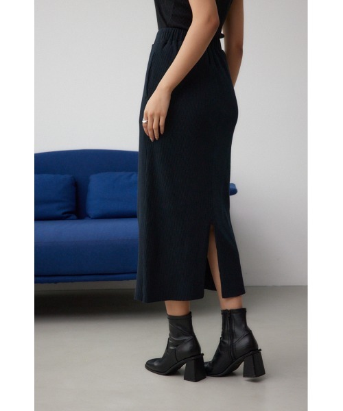 AZUL by moussy(アズールバイマウジー)の「リブタイトスカート(スカート・レディース・シルバー系その他/レッド/ブラック/ブラック系その他/グレー・FREE)」の6枚目の写真