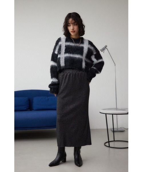 AZUL by moussy(アズールバイマウジー)の「リブタイトスカート(スカート・レディース・シルバー系その他/レッド/ブラック/ブラック系その他/グレー・FREE)」の16枚目の写真