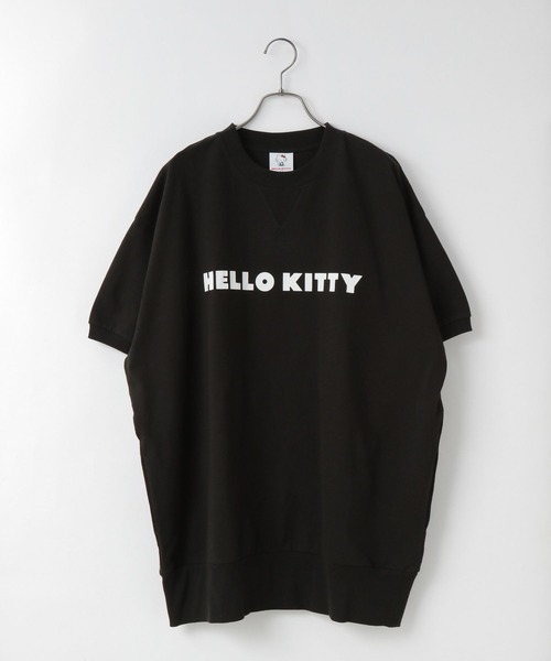 LOWRYS FARM(ローリーズファーム)の「【HELLO KITTY】BIGプルオーバー 133829(Tシャツ/カットソー・キッズ・グレー/オフホワイト/ブラック・FREE)」の2枚目の写真
