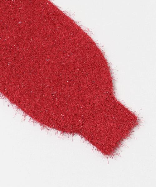 ITEMS URBANRESEARCH(アイテムズ アーバンリサーチ)の「フェザークロップドニット(ニット/セーター・レディース・ライトグレー/レッド・FREE)」の11枚目の写真