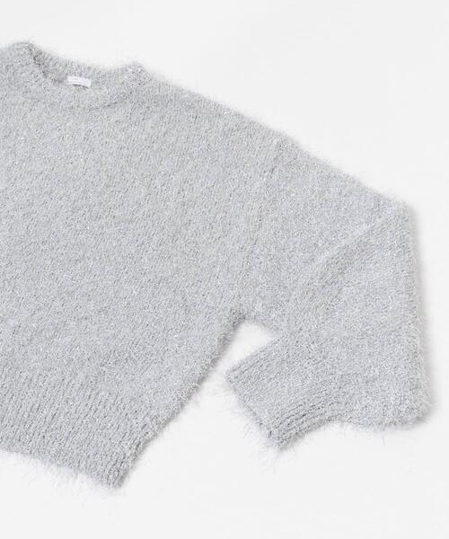 ITEMS URBANRESEARCH(アイテムズ アーバンリサーチ)の「フェザークロップドニット(ニット/セーター・レディース・ライトグレー/レッド・FREE)」の18枚目の写真