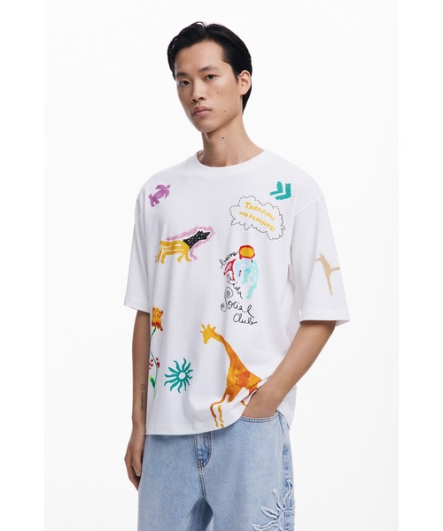Desigual(デシグアル)の「ROC Tシャツショートスリーブ(Tシャツ/カットソー・メンズ・ホワイト・XL/L/M/S/XXL)」の3枚目の写真