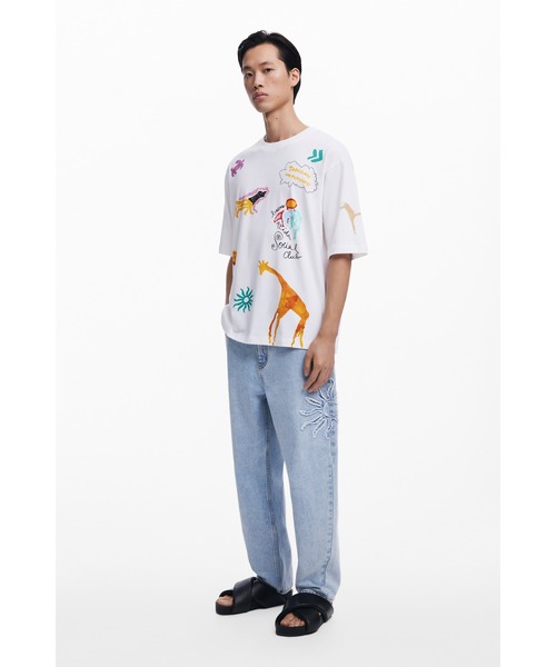 Desigual(デシグアル)の「ROC Tシャツショートスリーブ(Tシャツ/カットソー・メンズ・ホワイト・XL/L/M/S/XXL)」の4枚目の写真