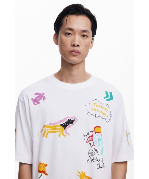 Desigual(デシグアル)の「ROC Tシャツショートスリーブ(Tシャツ/カットソー・メンズ・ホワイト・XL/L/M/S/XXL)」の6枚目の写真