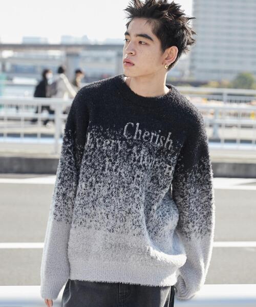 WEGO（ウィゴー）の「WEGO/シャギーグラデーションプルオーバー（ニット/セーター・メンズ・ダークグレー/ブラック・FREE）」の21枚目の写真