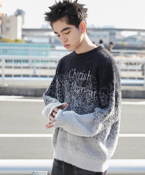 WEGO（ウィゴー）の「WEGO/シャギーグラデーションプルオーバー（ニット/セーター・メンズ・ダークグレー/ブラック・FREE）」の22枚目の写真