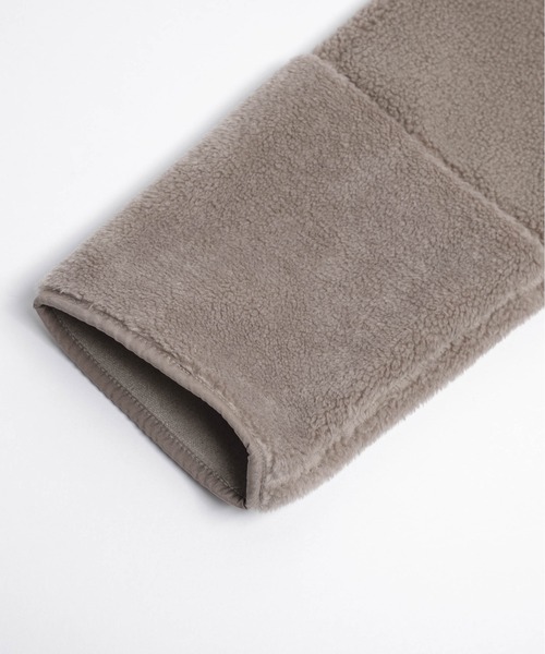 SUGAR BISKET（シュガービスケット）の「ボア切替ノーカラーコート（ノーカラーコート・レディース・ブラック/ブラウン/ベージュ・フリー）」の9枚目の写真