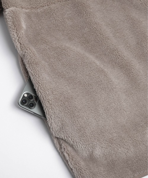 SUGAR BISKET（シュガービスケット）の「ボア切替ノーカラーコート（ノーカラーコート・レディース・ブラック/ブラウン/ベージュ・フリー）」の10枚目の写真