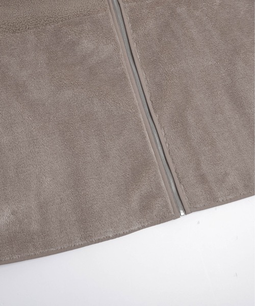 SUGAR BISKET（シュガービスケット）の「ボア切替ノーカラーコート（ノーカラーコート・レディース・ブラック/ブラウン/ベージュ・フリー）」の11枚目の写真