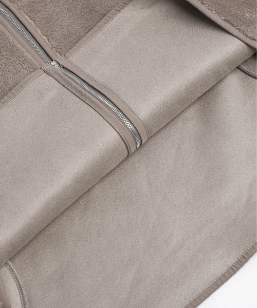 SUGAR BISKET（シュガービスケット）の「ボア切替ノーカラーコート（ノーカラーコート・レディース・ブラック/ブラウン/ベージュ・フリー）」の14枚目の写真