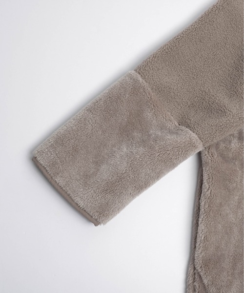 SUGAR BISKET（シュガービスケット）の「ボア切替ノーカラーコート（ノーカラーコート・レディース・ブラック/ブラウン/ベージュ・フリー）」の18枚目の写真