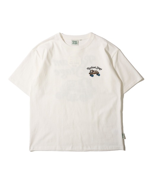 セール】【POWER TO THE PEOPLE】ブルドックチェーン刺繍Tシャツ