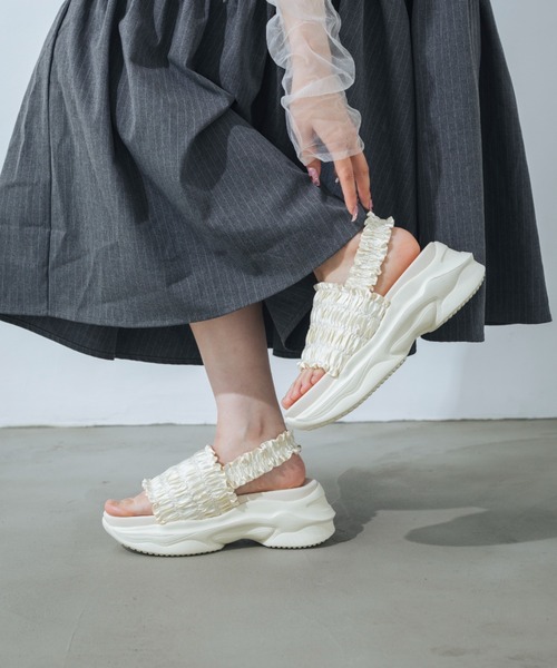 XS-LLサイズ展開・軽量】フリルスポーツサンダル IY5621（サンダル