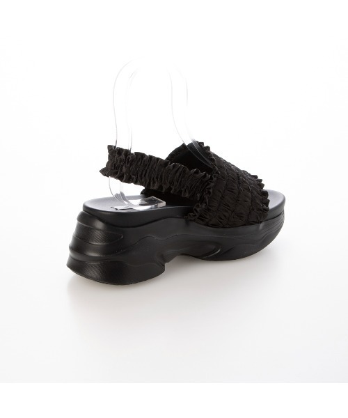 EVOL（イーボル）の「【XS-LLサイズ展開・軽量】フリルスポーツサンダル IY5621（サンダル・レディース・ブラック/アイボリー/グレー・XS/S/M/L/LL）」の6枚目の写真