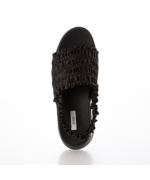 EVOL（イーボル）の「【XS-LLサイズ展開・軽量】フリルスポーツサンダル IY5621（サンダル・レディース・ブラック/アイボリー/グレー・XS/S/M/L/LL）」の7枚目の写真