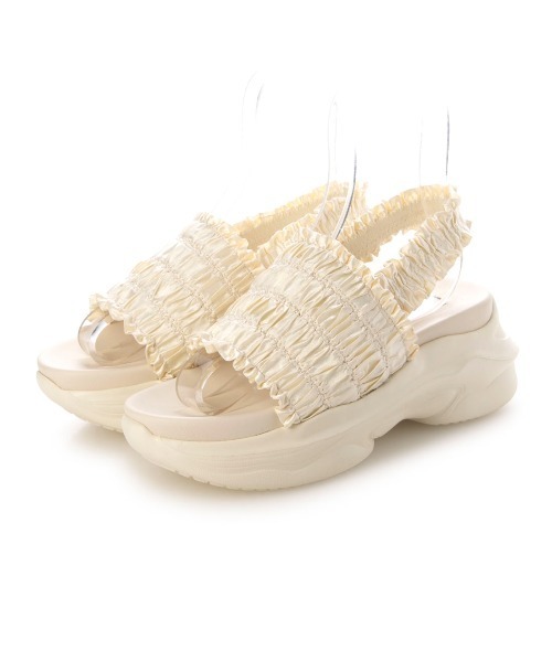 EVOL（イーボル）の「【XS-LLサイズ展開・軽量】フリルスポーツサンダル IY5621（サンダル・レディース・ブラック/アイボリー/グレー・XS/S/M/L/LL）」の9枚目の写真