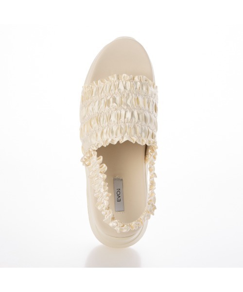 EVOL（イーボル）の「【XS-LLサイズ展開・軽量】フリルスポーツサンダル IY5621（サンダル・レディース・ブラック/アイボリー/グレー・XS/S/M/L/LL）」の12枚目の写真