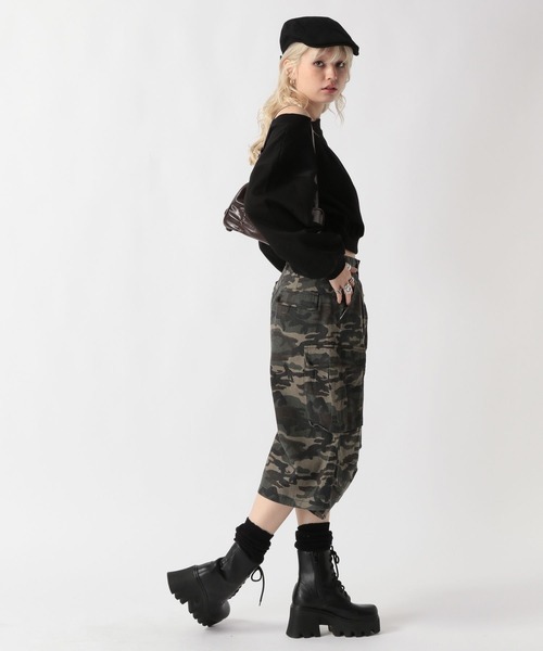 FOREVER 21（フォーエバー トゥエンティーワン）の「【2025SS】カモフラハーフパンツ（カーゴパンツ・レディース・カーキ・MEDIUM/SMALL）」の7枚目の写真