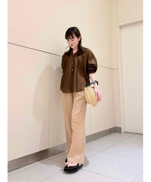 allureville（アルアバイル）の「ボイルシアーセンタープレスパンツ（その他パンツ・レディース・ベージュ/ミント/アイボリー/ブラック・1/2）」の21枚目の写真