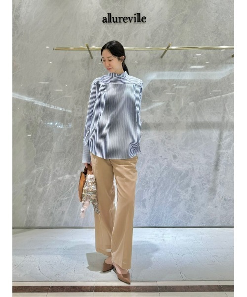allureville（アルアバイル）の「ボイルシアーセンタープレスパンツ（その他パンツ・レディース・ベージュ/ミント/アイボリー/ブラック・1/2）」の22枚目の写真