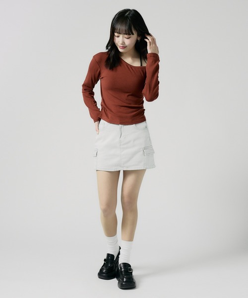 関税.送料込 See By Chloe パッチワークデニムミニスカート Cargo Denim Mini Skirt / カーゴデニムミニスカート（デニム